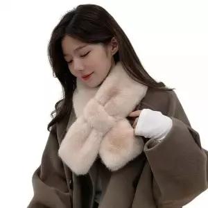 bns 스노우 퍼 페이크 밍크 털 겨울 방한 학생 따뜻한 에코 여자