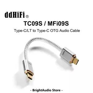 DD ddHiFi TC09S MFi09S Type-C - OTG 오디오 케이블 FIIO Shanling USB DAC용 실버 와이어 무산소 구리