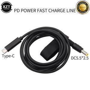 65W 3A PD 전원 고속 충전 케이블 Dell Asus Lenovo 노트북 공급 장치 용 DC5525 20V 어댑터에 1.5m USB 유