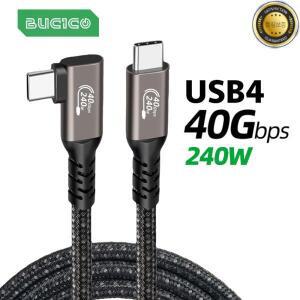USB4 팔꿈치 케이블 Thunderbolt4 40Gbps C 비디오 M1 Macbook Pro 하드 디스크 Gen3 용 240W 고속 충전기