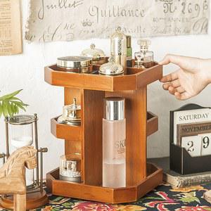 360 보관함 랙 회전 스 지 선반 원목 정리함 화장대