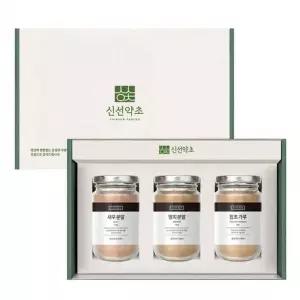 신선약초 조미료 가루 3종 선물세트 멸치 새우 함초 분말 구정선물