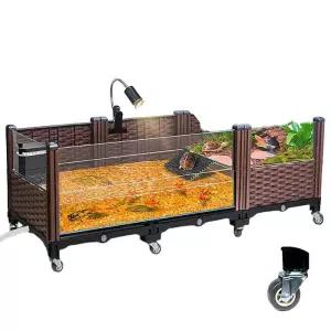 육지거북이 사육장 번식 하우스 스틱 터틀홈 펜스 조경 140x40x34cm 쉼터