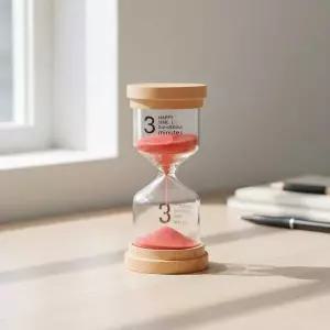 인테리어 3분 모래시계 원목 유리 타이머 공부 집중 시간 체크 소품