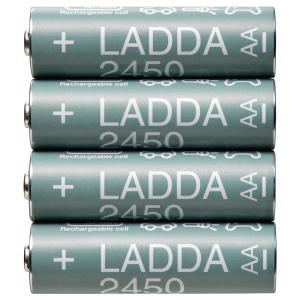 LADDA 라다 충전지 HR06 AA 1.2V 2450mAh/베터리 충전기/충전 건전지/AA 건전지