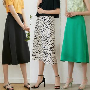 새틴플레어스커트3종세트