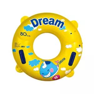 [비투비월드]80cm 드림 손잡이 튜브(옐로) 물놀이 원형 튜브