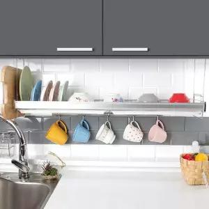 H-갤러리식기건조대 900 싱크대선반 틈새선반 접시꽂이 컵걸이