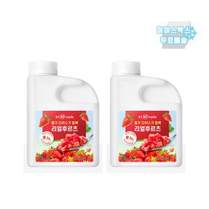 흥국 딸기L 1kg x 2개 리얼후르츠 (냉동) 딸기베이스 딸기청