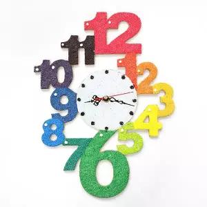 정인아트 숫자시계 (무지개)꾸미기 1인set