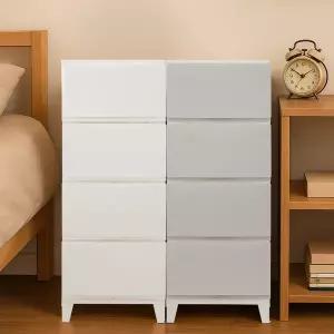 심플리 340 4단 틈새 슬림 플라스틱 서랍장 수납장 옷장