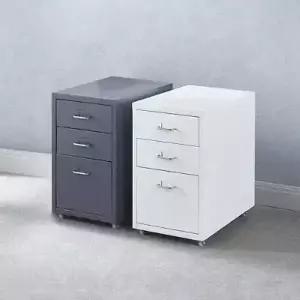 룸앤오피스 RWD7019 어반 철제 3단 서랍장 튼튼한 책상 공간활용 회의용