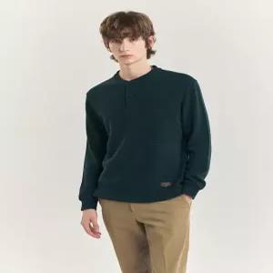 [24FW] HZTS4D605E3 반값세일그린 와플조직 헨리넥