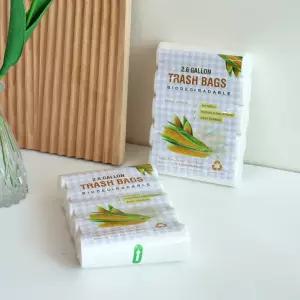 옥수수 전분 생분해 쓰레기봉투 5롤 100PCS 썩는 비닐 봉지 롤백 리필 자연분해