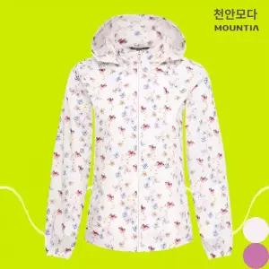 [마운티아] 25 여름 여성 플라워 프린트 점퍼 시원한 소재 아보카자켓4 1CDJKMU505 화이트_CA