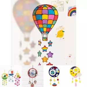 썬캐쳐 모빌 셀로판지놀이 여름 만들기키트(열기구)/DIY/어린이/아동/키즈/학생/미술/공작/학습/놀이/장식