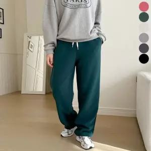 ONM 일자 기모 겨울 밴딩 트레이닝팬츠 바지 안감 여성