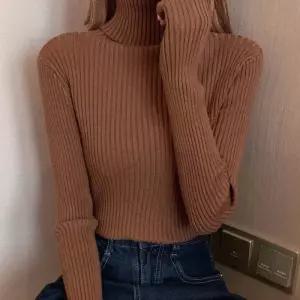 ONM 여성 겨울베이직 데일리 슬림핏 스타일 골지 목폴라티