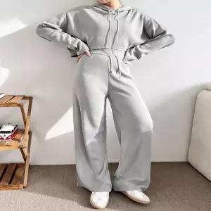 ONM 여성 부드러운 촉감 데일리 일상복 크롭후드 니트티