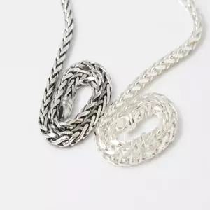 스피커 4mm 은팔찌 남자 여자 커플 순은 남녀공용 925실버 도톰