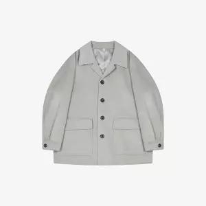 [지이크] 캐시 울 블렌디드 숏 발마칸 코트 라이트베이지 (PHHAX7027)