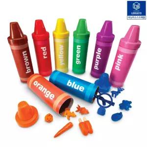 러닝리소스 레인보우 분류학습 크레용 분류놀이 매칭게임 수세기 연산 학습 색깔배우기 장난감