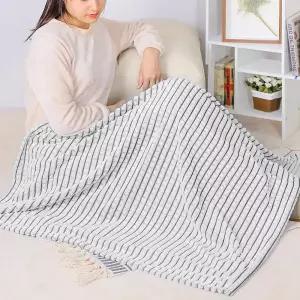 [비투비월드]모던체크 극세사 무릎담요(그레이) 거실 학생담요