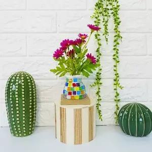 토단 교재 점토와 타일로 조화 화분 만들기 (MDF 밑받침)