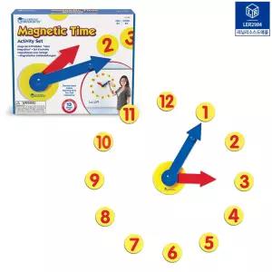 러닝리소스 자석 시계 활동세트 시간공부 학습 시계모형 칠판 화이트보드용 교사용 교육용