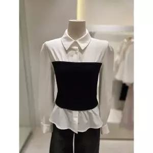 [SOUP](신세계 사우스시티) 니트 배색 뷔스티에 블라우스 (SB9LS82)