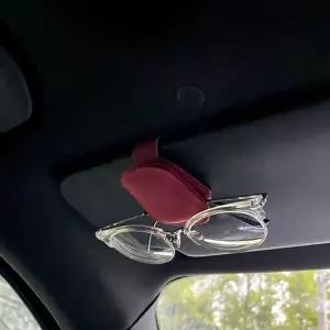 (레드) 선글라스 클립/차량용/안경/거치대/썬글라스/선그라스/차량/걸이/크립/썬그라스/자동차/케이스/홀더