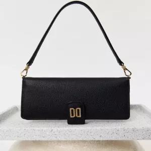닥스 액세서리 여성 24FW [스테디셀러] 블랙 DD로고 소가죽 핸드폰케이스겸용지갑 WCWA4F106BK