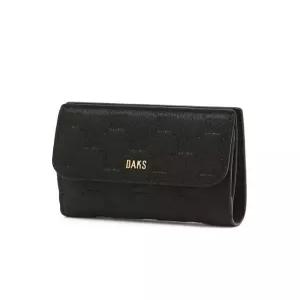 닥스 액세서리 여성 24FW [스테디셀러] 블랙 DD로고 소가죽 반지갑 WCWA4F602BK