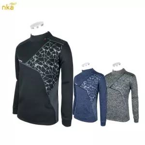 엔케이아울렛 [1+1]윈드D-기모나염반폴라 긴팔티 티셔츠 반폴라 목티