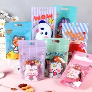 (50장)구디백 지퍼백 포장백 비닐봉투/굿즈/문구/소품/파티/업소/다용도/사탕/포장/비닐/소분백/구디백