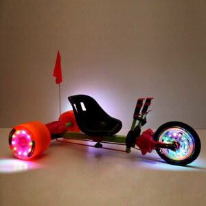 누워서 타는 자전거 이색 조명 12인치 성인용 페달 램프 LED