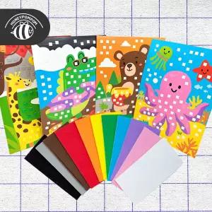 EVA 모자이크 스티커놀이4종/동물/A세트/JS-51367