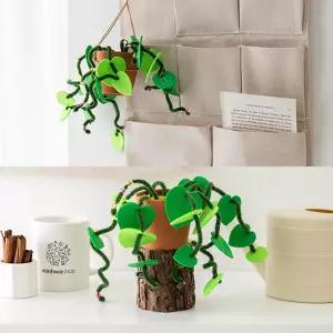 패브릭 식물 만들기 봄만들기 플랜테리어 인테리어 인조 화분 미니 조화 장식 모루