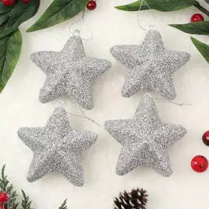 추천 신상품 트리 오너먼트 4p세트(입체별) 로열실버