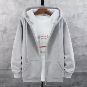 남여공용 오버핏 기모 후드집업 루즈핏 후드티셔츠