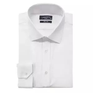 [란체티](하남점)S/S 스판 올 무지 화이트 슬림핏 긴소매셔츠 LYS6706WH외1종