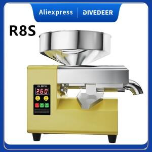 DIVEDEER R8S 4세대 오일 프레스: 냉/온 땅콩 아마씨 호두 참깨 유채 기름용 온도 조절 가능