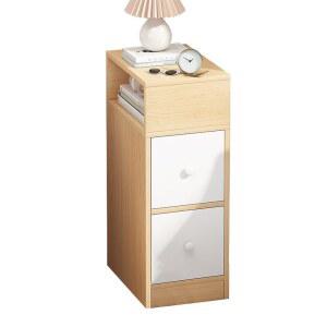 침실 원목협탁 옆 심플하고 인테리어 침대옆 2단 수납 원목