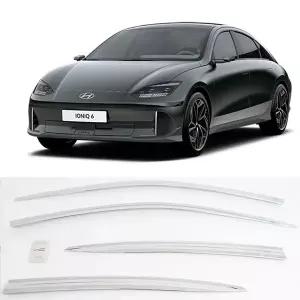 아이오닉6 크롬바이저 선바이저 윈도우 빗물 썬바이져 자동차몰딩