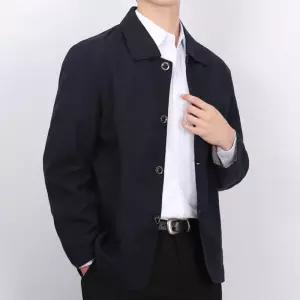 남성 트렌치 하프 코트 블레이저 자켓 스타일 간절기 캐주얼 아우터 2컬러