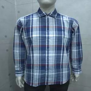 인디안웰메이드 남성 봄여름 린넨(마) 혼방 체크패턴 긴팔남방 셔츠 5 S 2329