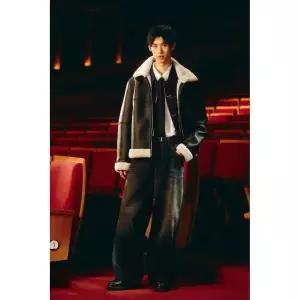 ZARA 페이크 레더 더블 페이스드 점퍼 - 블랙 {WLM}