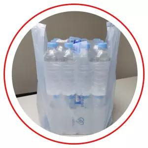 다용도 비닐봉투 4호 15리터 100매 손잡이+걸이끈 소형 음식물쓰레기봉투 업소용