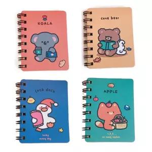 동물 귀여운 미니수첩 스프링 무선 메모장