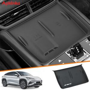 BYD 씰라이언 7 씰 EV 2024 센터 콘솔 무선 충전 매트 보호 패드 트레이 컵 홀더 자동차 액세서리
